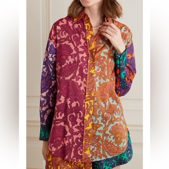 Zimmermann "Tiggy" Shorts And Top Set In Spliced Paisley Size Zimmermann 1 - Picture 6 of 9